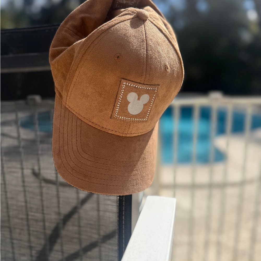 Disney Merch: Brown Cap with Iconic Mouse Patch